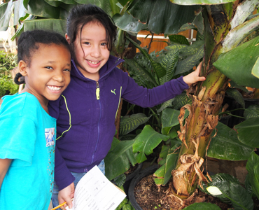 Students exploring the Arboretum's Please Touch Greenhouse during a field trip, photo by Vienna Volante