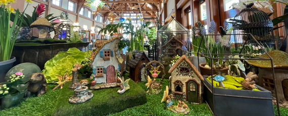 Fairy garden display at the flower show