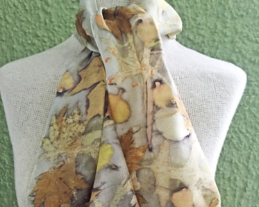 eco print scarf by Instructor Jean Manrique