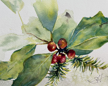 Watercolor notecard by Instructor Sonja Hutchinson.