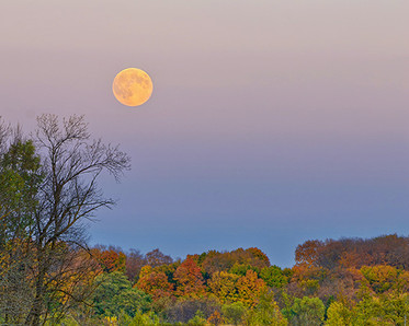 Fall full moon photography, Photo by Don Olson, APS