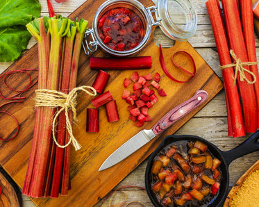 cooking rhubarb, photo by gorillaimages/Shutterstock