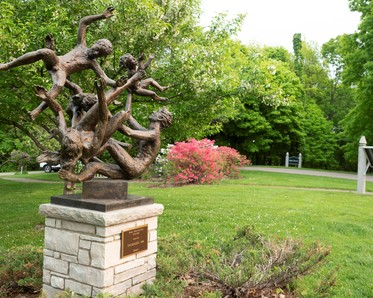 Swimmers sculpture