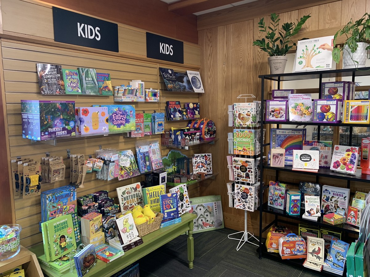 Kids corner with books and supplies