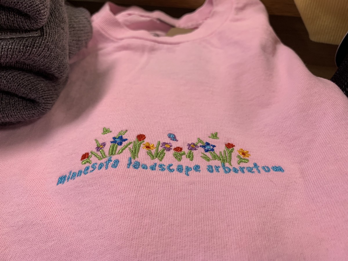 Pink shirt with logo