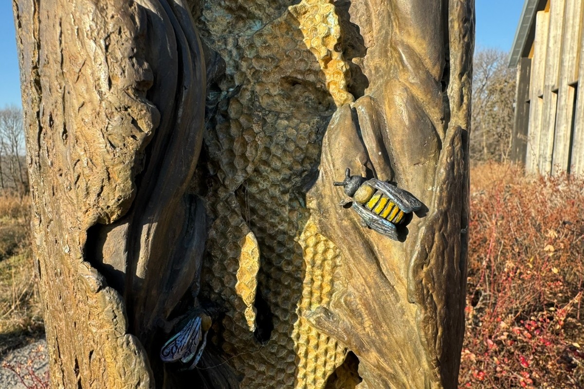 Bees in the union sculpture