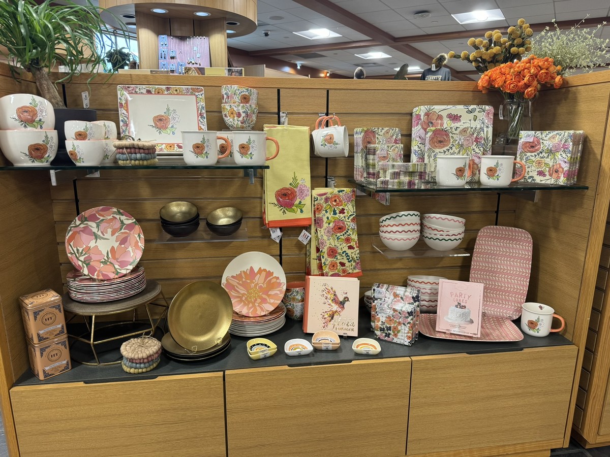 Spring items in the gift store