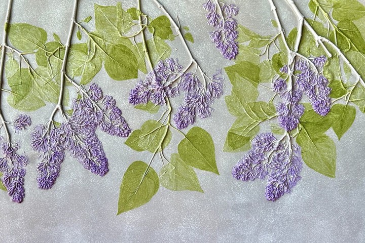 Purple flower print